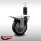 Service Caster 4'' SS Thermoplastic Rubber Swivel 1-1/4'' Expanding Stem Caster Total Lock Brake SCC-SSEXTTL20S414-TPRB-114 - alternate 3